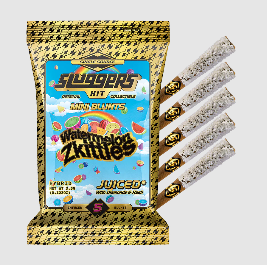 Photograph of product: 0.7G 5PK - MINI BLUNTS - WATERMELON ZKITTLES
