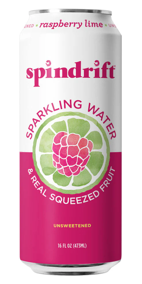 Photograph of product: Raspberry Lime Sparkling Water | Spindrift