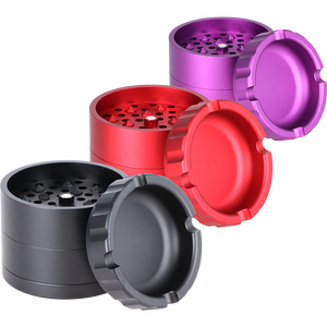 Photograph of product: Aluminum Grinder with Ashtray Top | 4pc | 2.5"