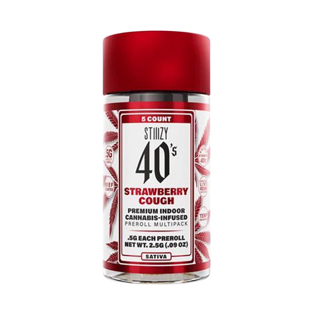 Photograph of product: 40'S JOINT 5 PACK - STRAWBERRY COUGH .5G - STIIIZY