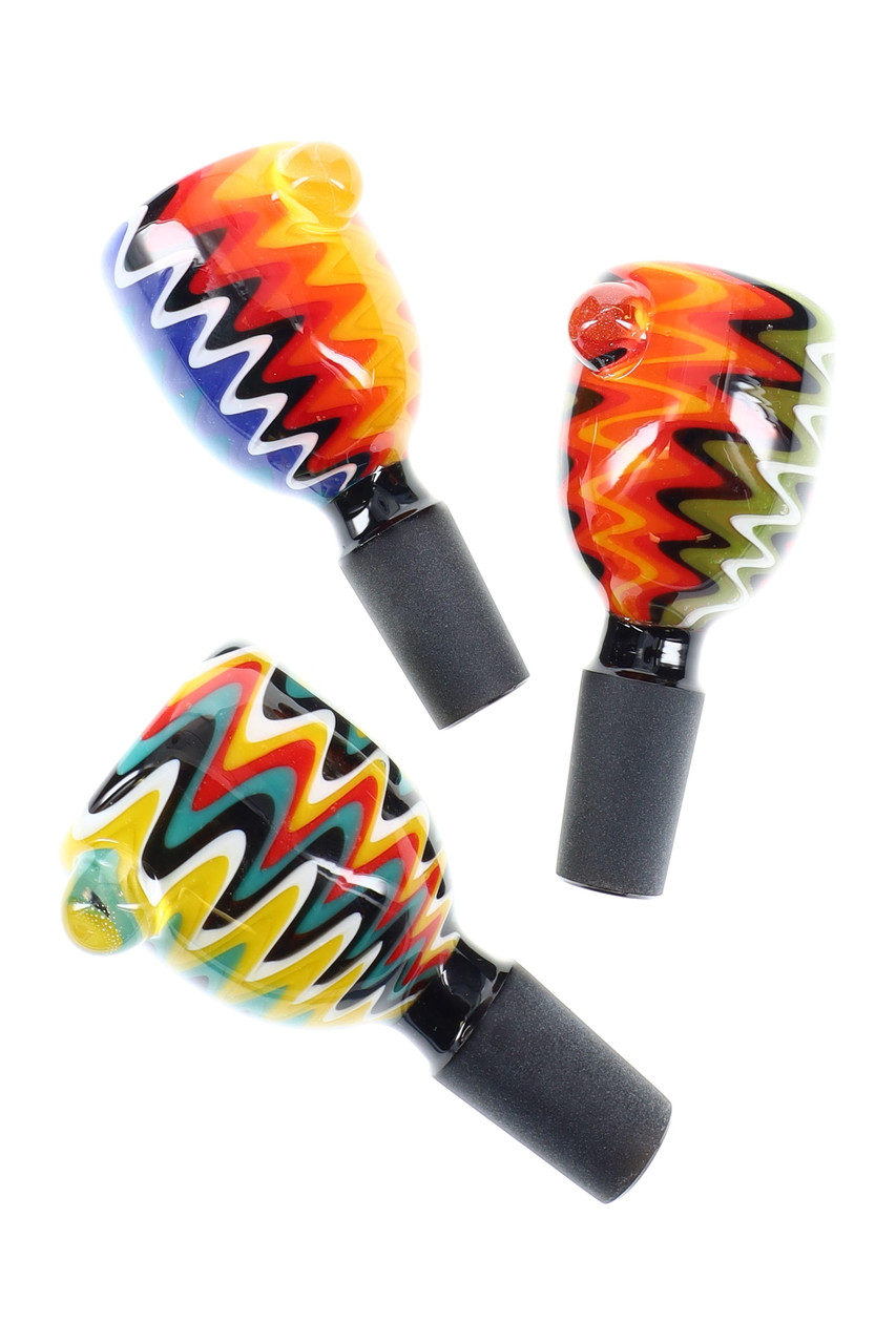 Photograph of product: Glass - 14.5mm Male Multicolor Reverse Bowl - BS890