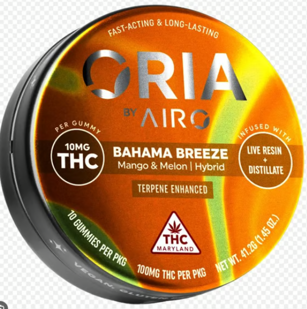 Photograph of product: Oria Bahama Breeze Gummies 10pk
