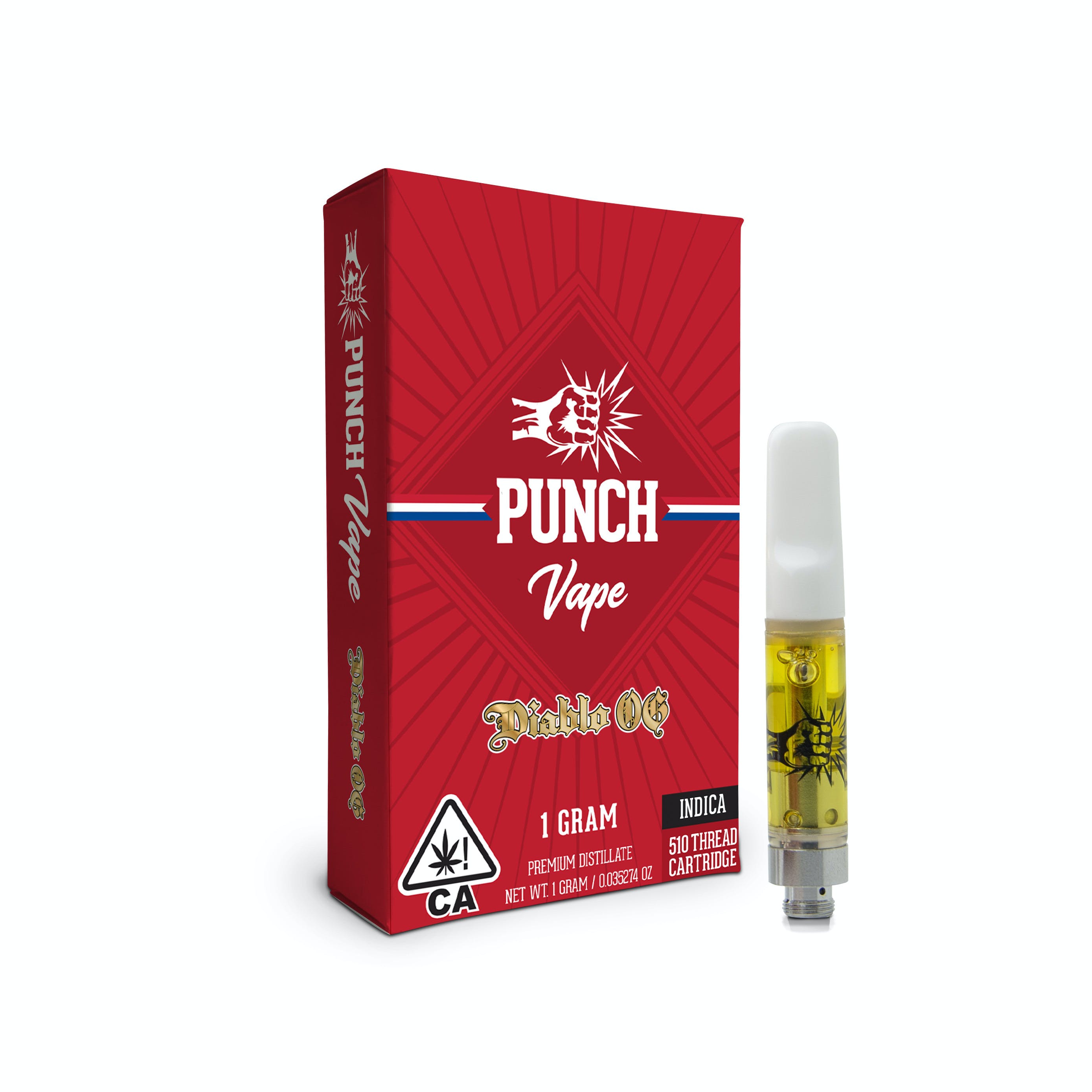 Photograph of product: Punch Extracts | Diablo Og Cartridge | 1g