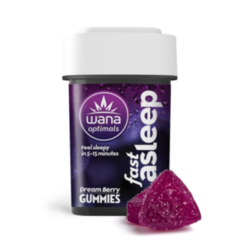 Photograph of product: Optimals Gummies 5:1:1:1 - Fast Asleep Dream Berry (H) (100mg CBD/20mg CBN/ 20mg CBG/ 20mg TH-oui)