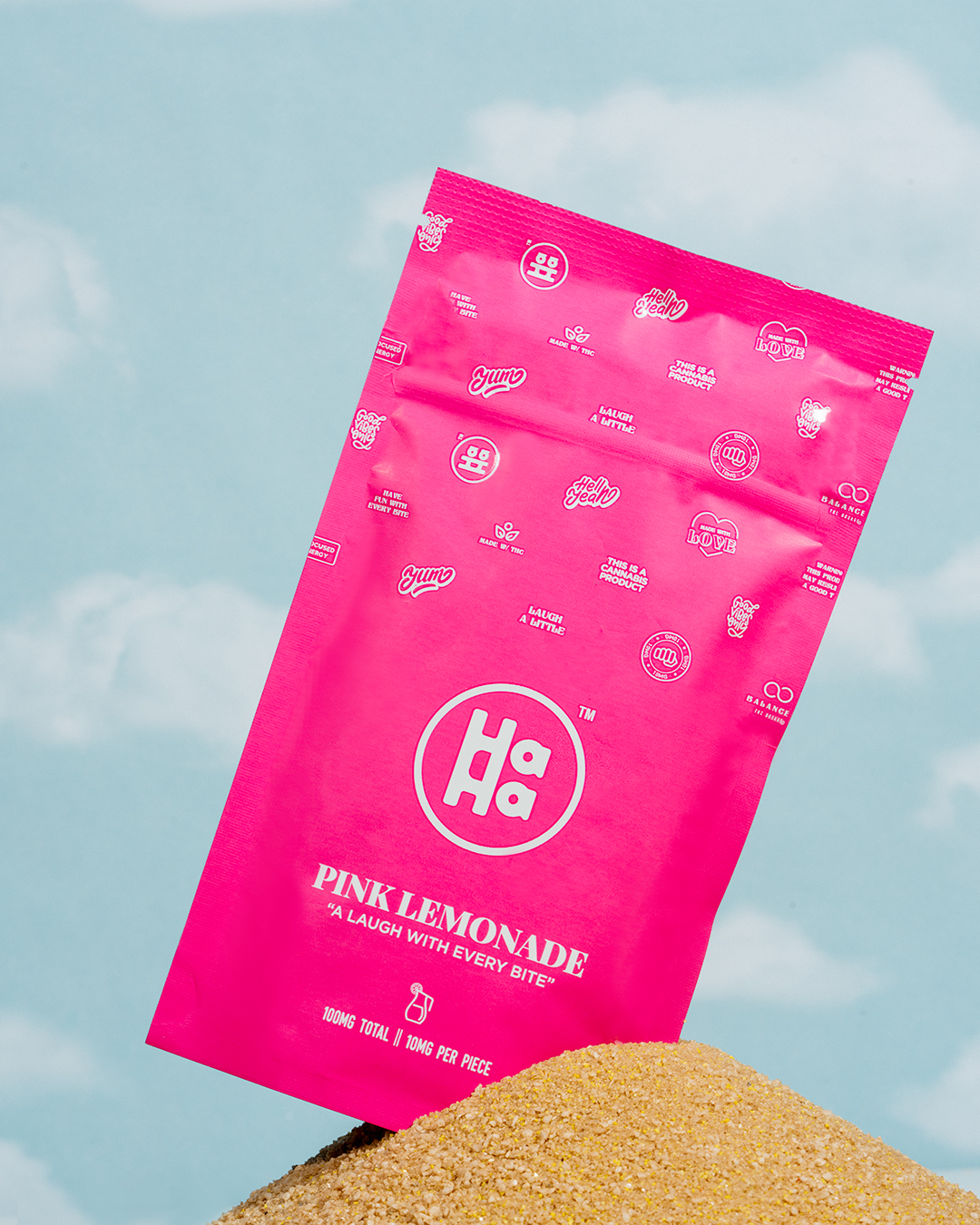 Photograph of product: HaHa Pink Lemonade Gummies
