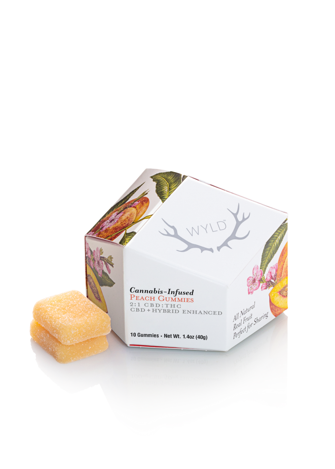 Photograph of product: Wyld - Peach Gummies 2:1 CBD:TH-oui