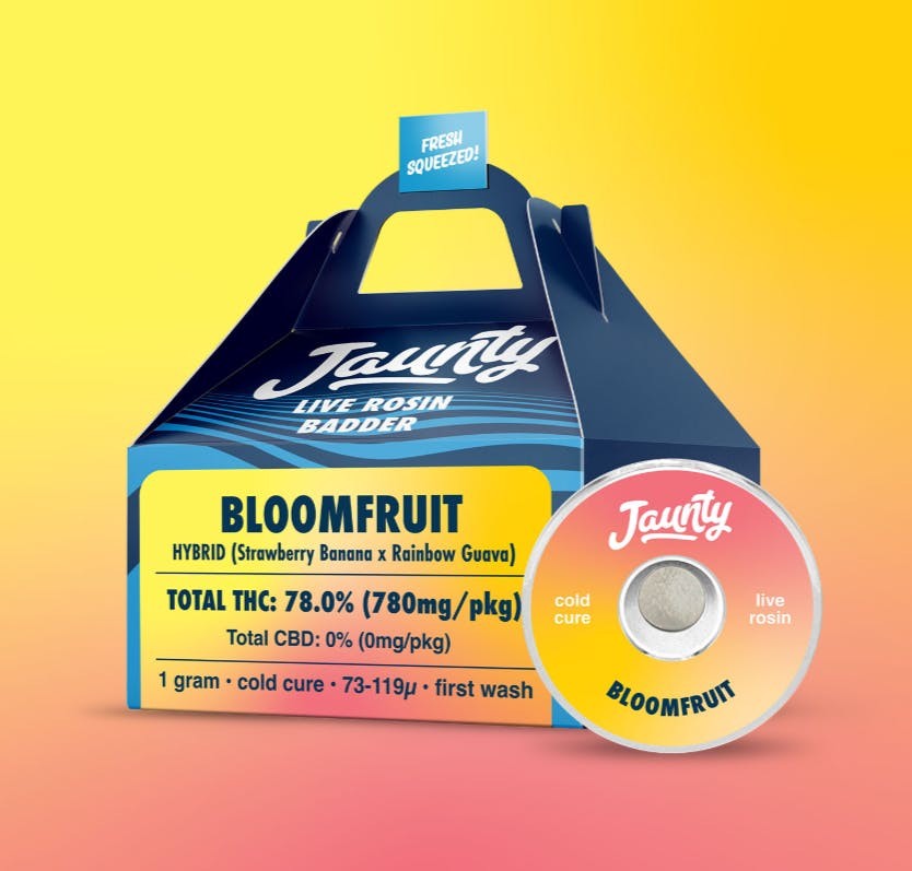Photograph of product: Jaunty | Bloomfruit | Live Rosin Badder 1g
