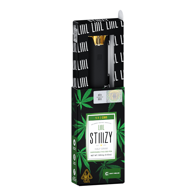 Photograph of product: Juicy Melon 1:1 CBD - 0.5g All-In-One - 