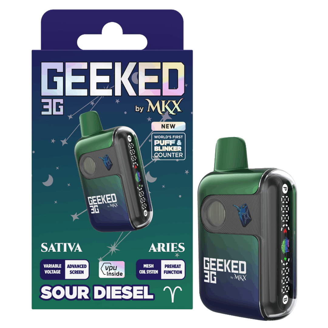 Photograph of product: Geeked x MKX Sour Diesel Disposable Vape Rec