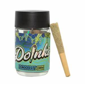 Photograph of product: Blueberry Kush Infused Prerolls 4pk 2g