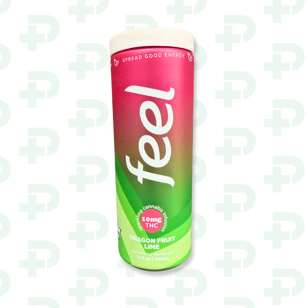 Photograph of product: Feel 10mg Seltzer - Dragonfruit Lime