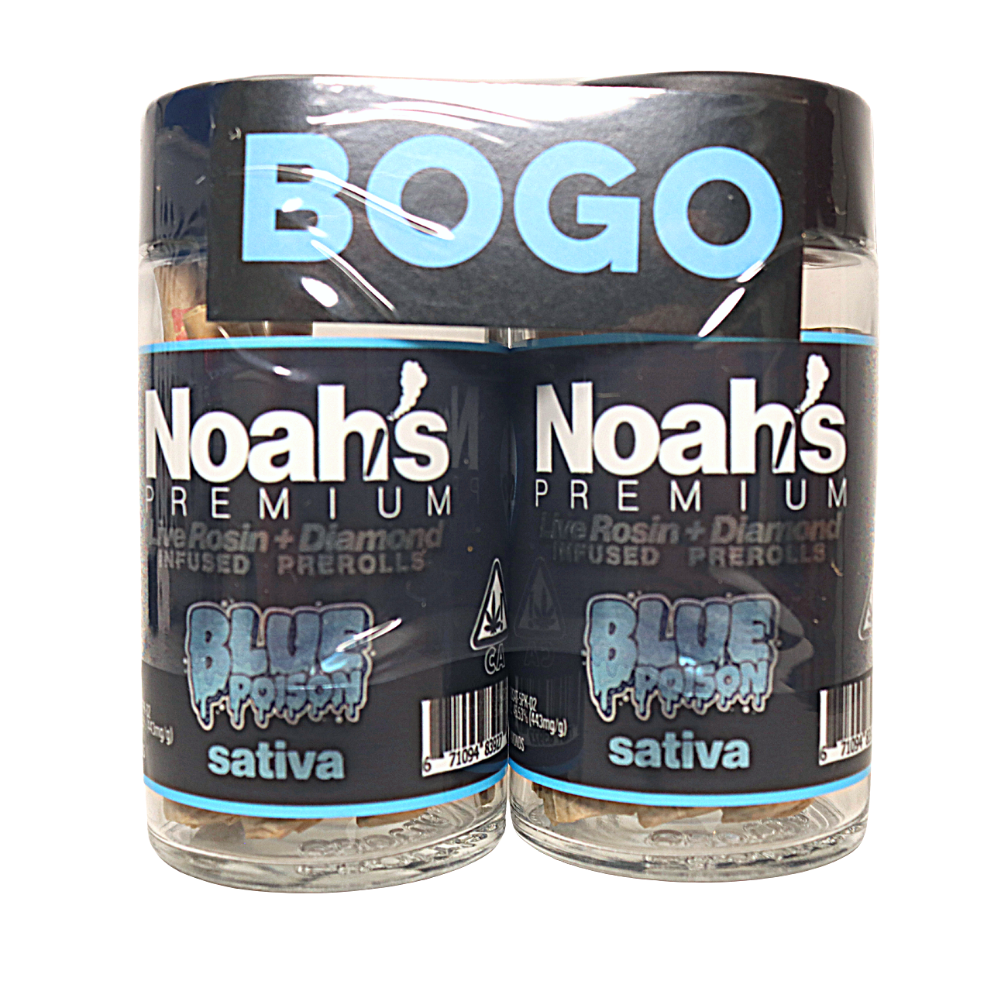 Photograph of product: Noahs Premium Infused Preroll 10pk 5g - Blue Poison (S)
