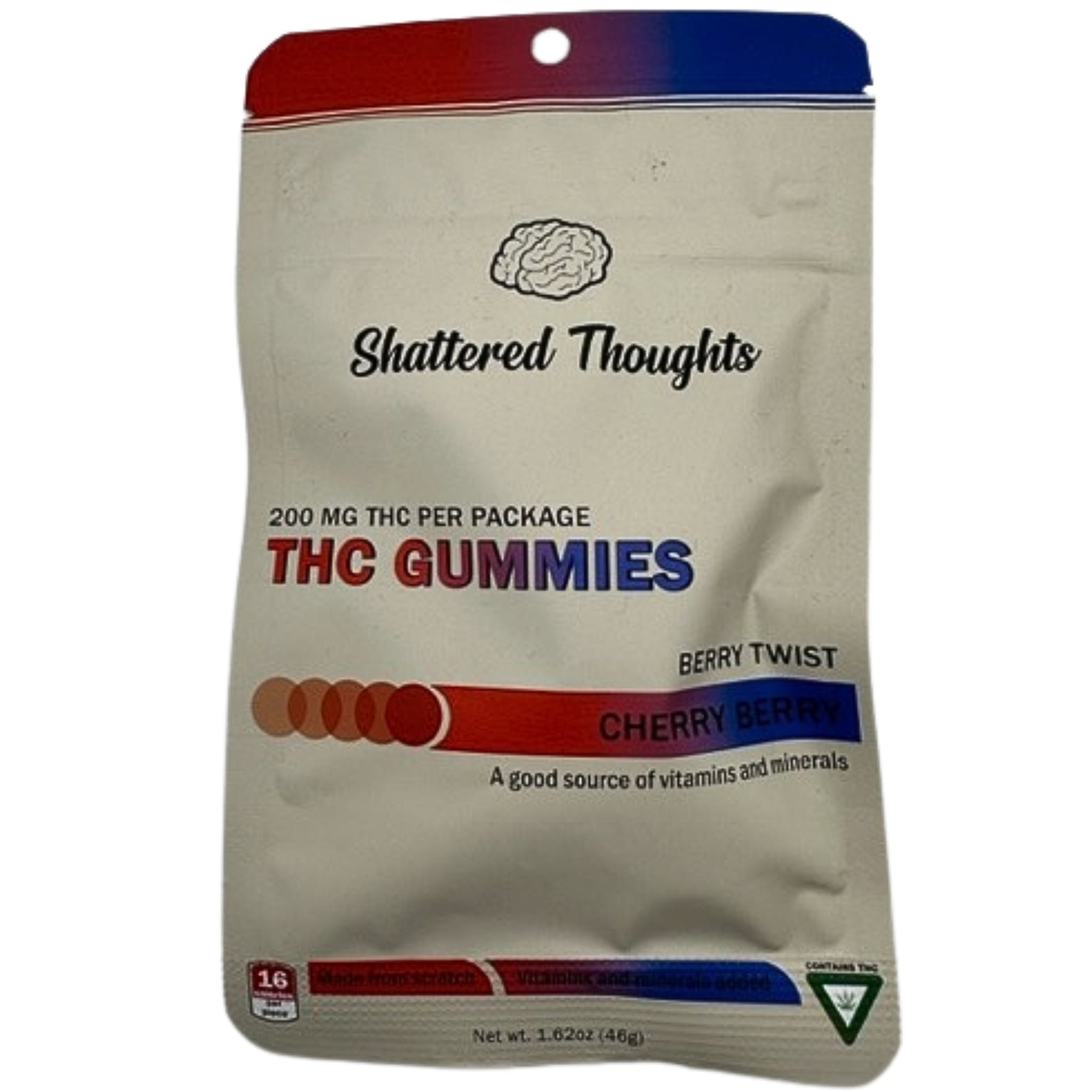 Photograph of product: Shattered Thoughts Gummies- Cherry Berry