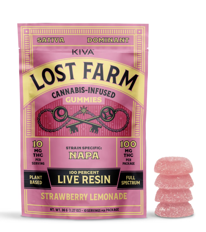 Photograph of product: Strawberry Lemonade x Napa Live Resin Gummies - 100mg 10pck