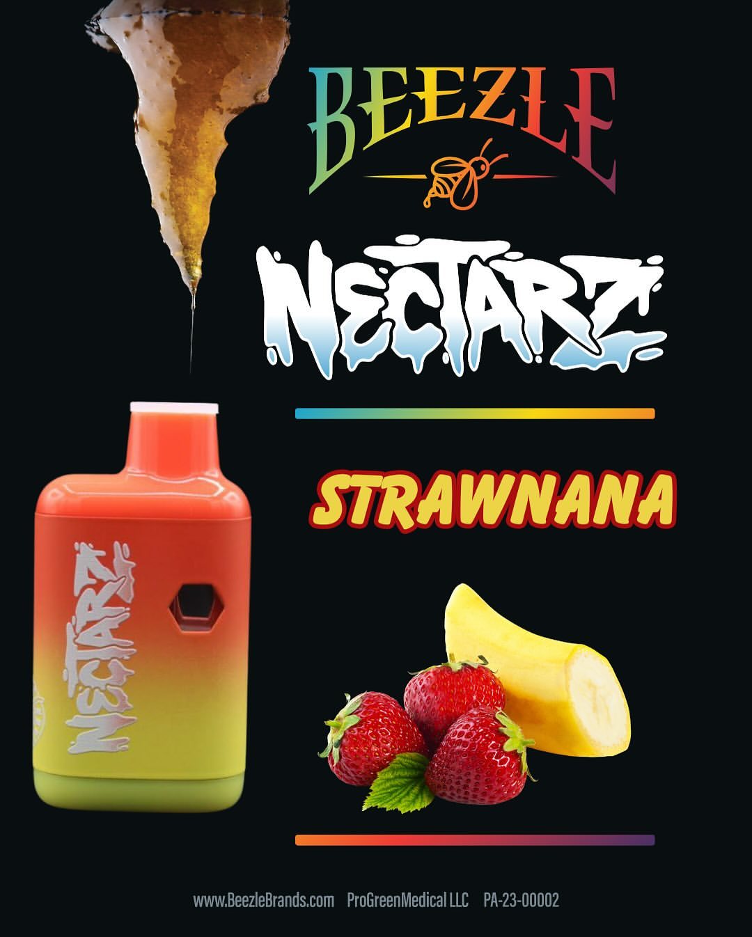Photograph of product: Beezle Nectarz Strawnana Disposable Pen