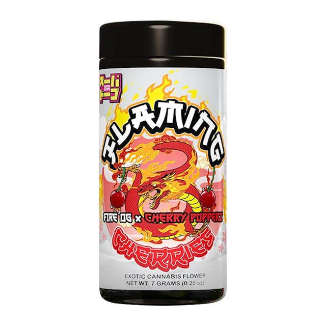 Photograph of product: Flaming Cherries 26.64% 7G - Quarter