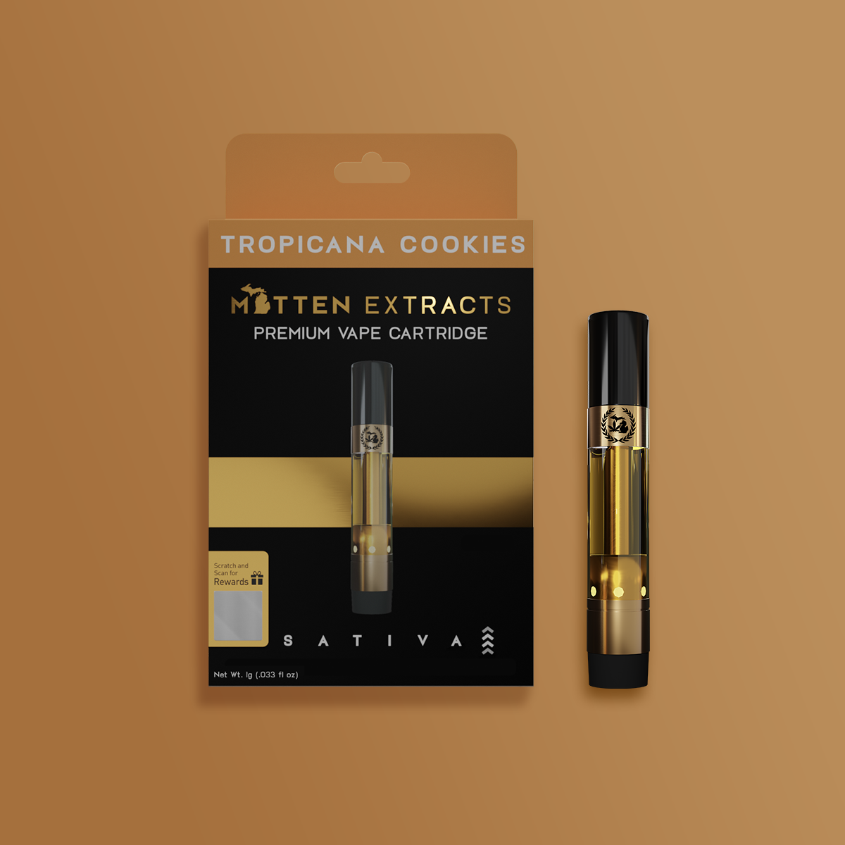 Photograph of product: Mitten Extracts | Thin Mint Cookies Vape Cart | REC