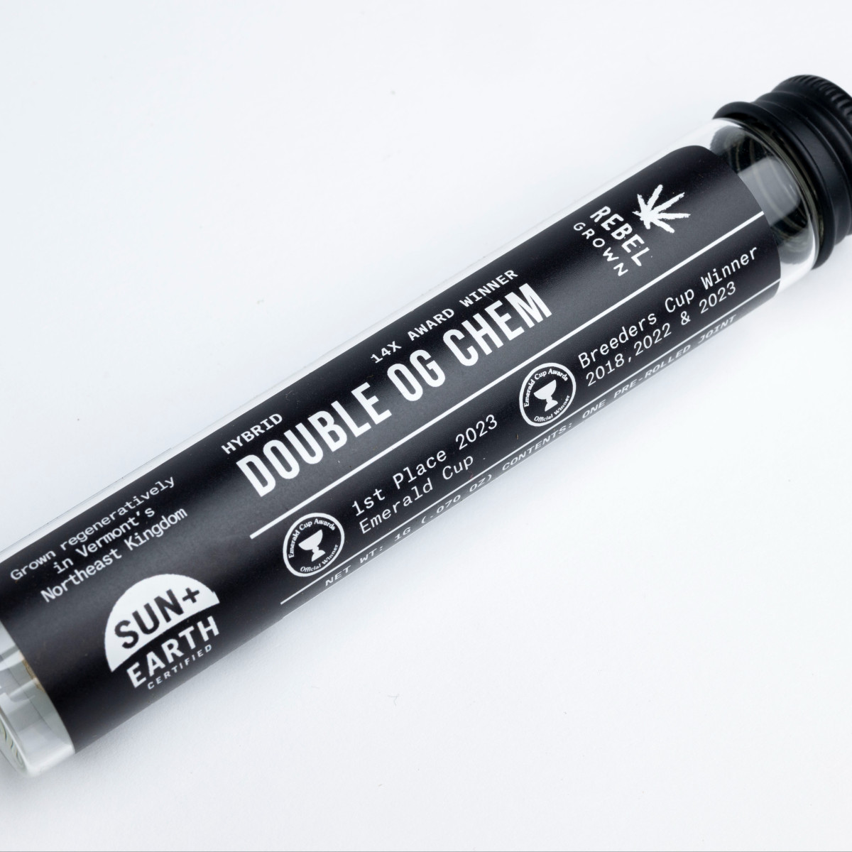 Photograph of product: Rebel Grown | Double OG Chem | 1g Pre Roll