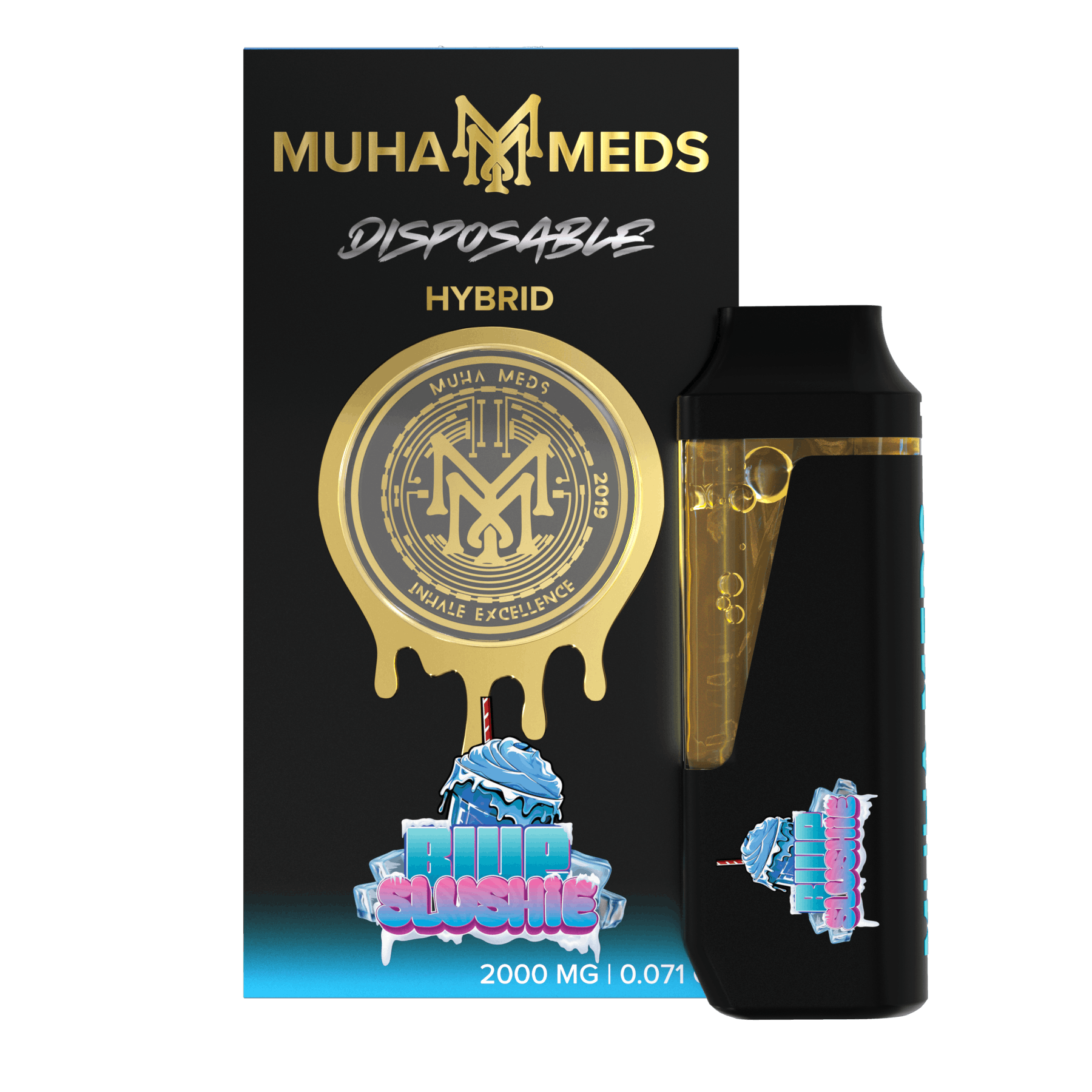 Photograph of product: Muha Meds | 2g Disposable | Blue Slushie