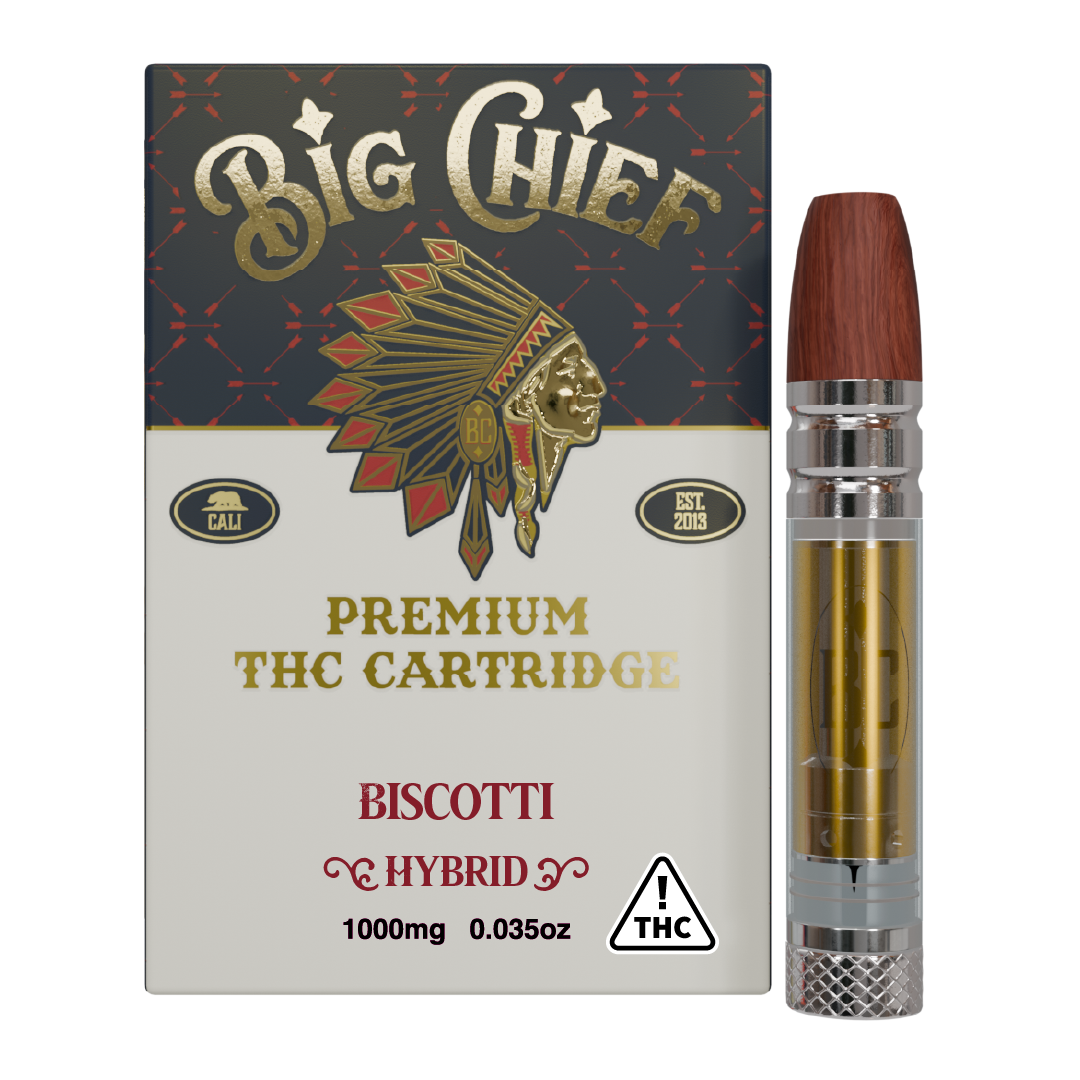 Photograph of product: Big Chief Biscotti (H) Vape Cartridge 0.8g