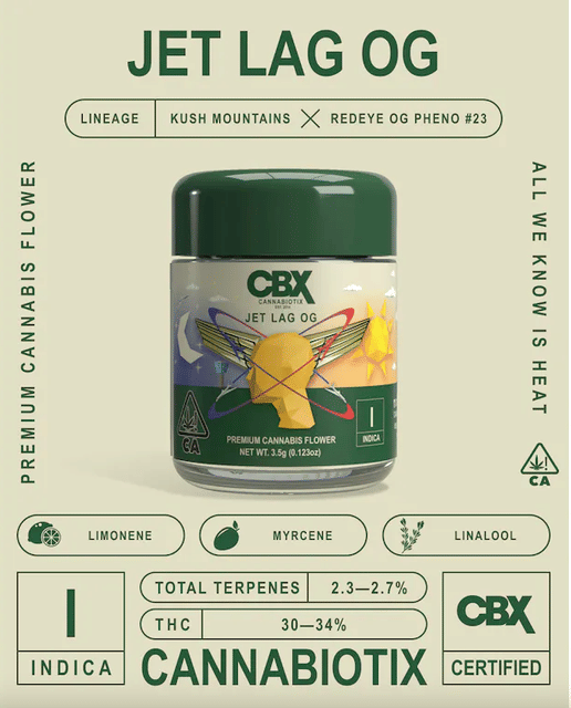 Photograph of product: CBX | 3.5g - Jet Lag OG - Indica - 