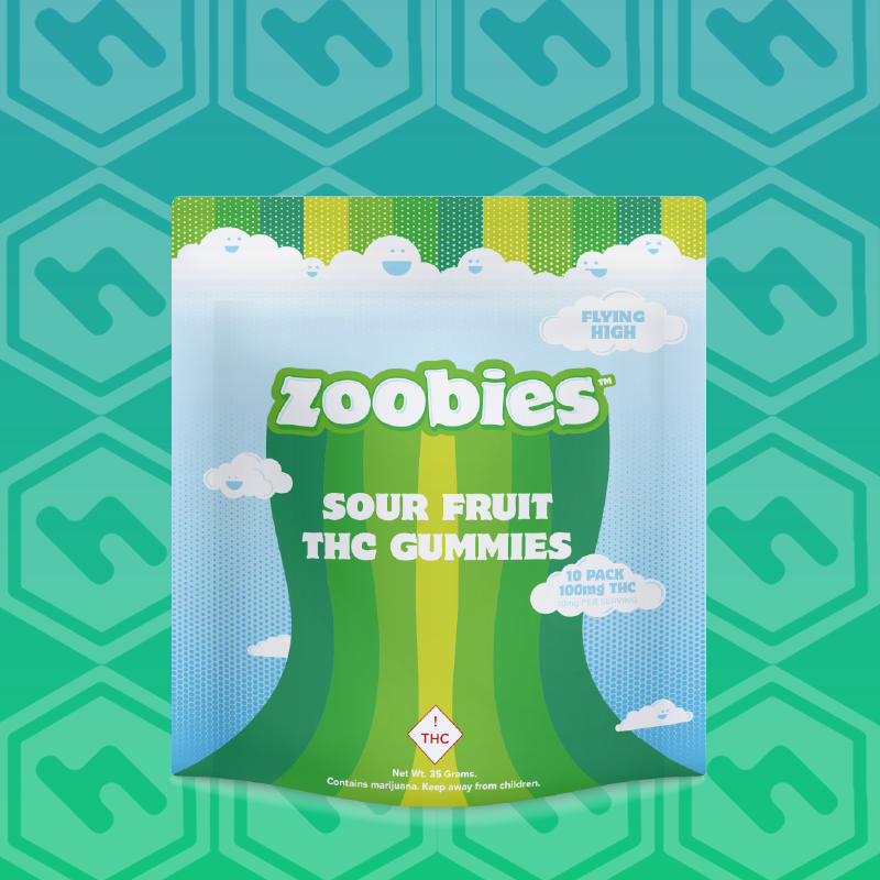 Photograph of product: Zoobies | Sour Fruit | 100mg | 10 Pack