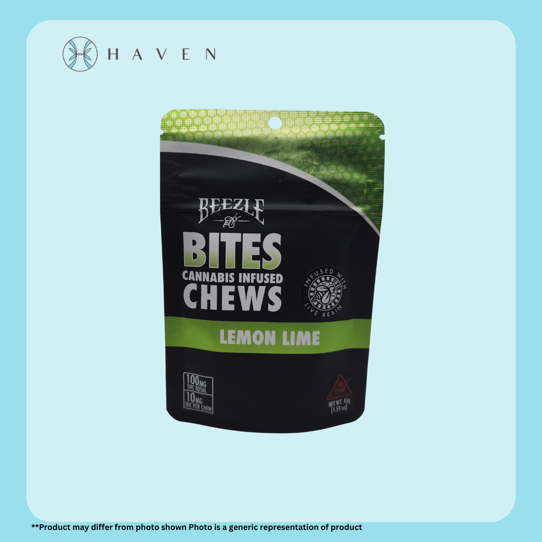 Photograph of product: 10mg Lemon Lime Beezle Bites (Chews) | Beezle