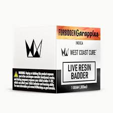 Photograph of product: FORBIDDEN GARAPPLES 1G LIVE RESIN BADDER