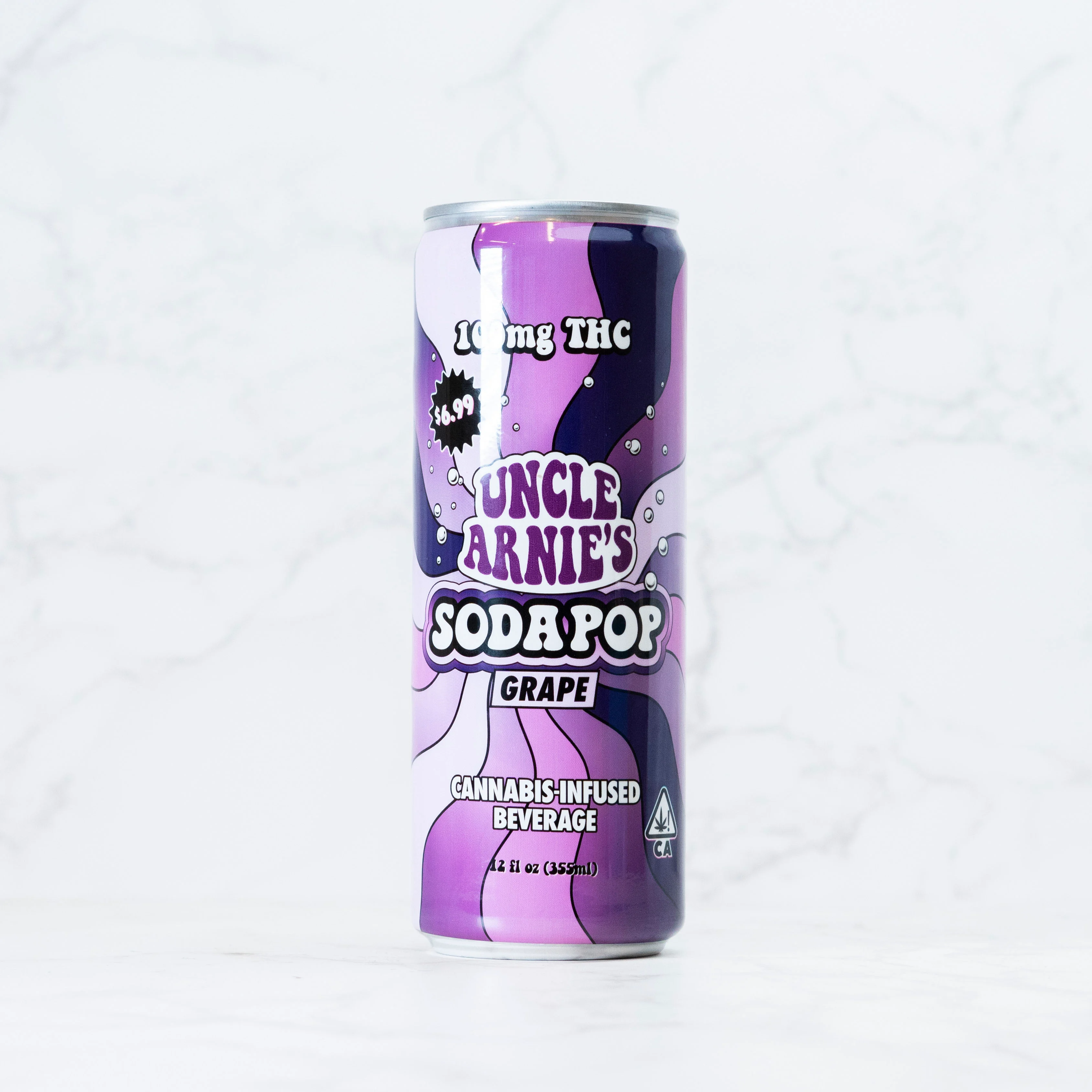 Photograph of product: Uncle Arnie's - Grape Soda - Beverage - 12oz - 100mg