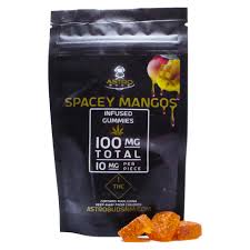 Photograph of product: Astro Buds | 100mg Gummy Pack | Spacey Mango