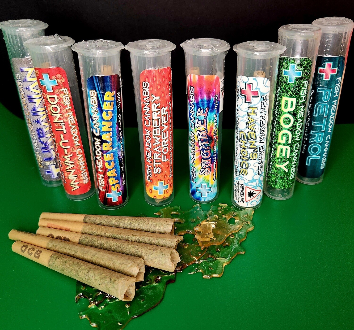 Photograph of product: Shatter Infused Pre-Roll | Trop Pie Eyed