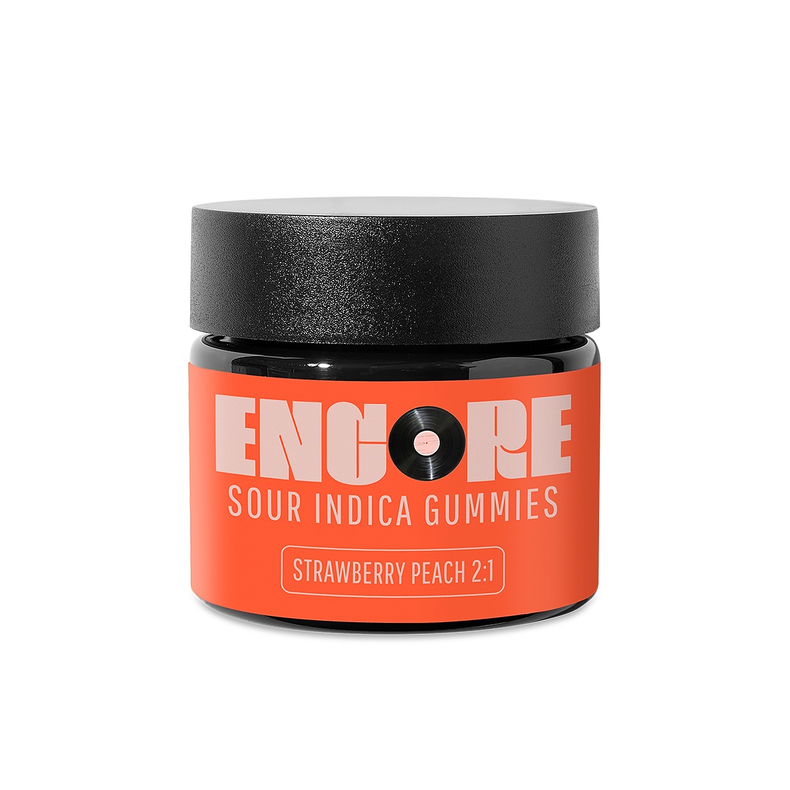 Photograph of product: Sour Strawberry Peach 2:1 Oui'd 10mg (10ct) - Encore Gummies