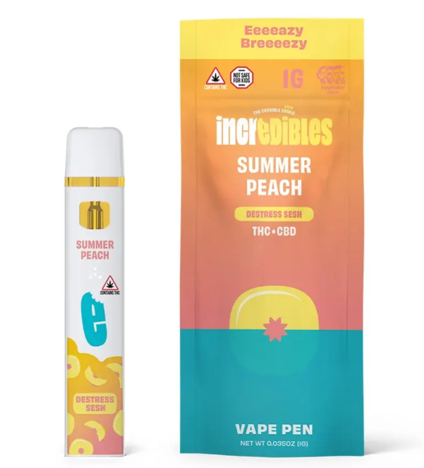Photograph of product: Summer Peach 7:1 TH-oui:CBD: Disposable 1g
