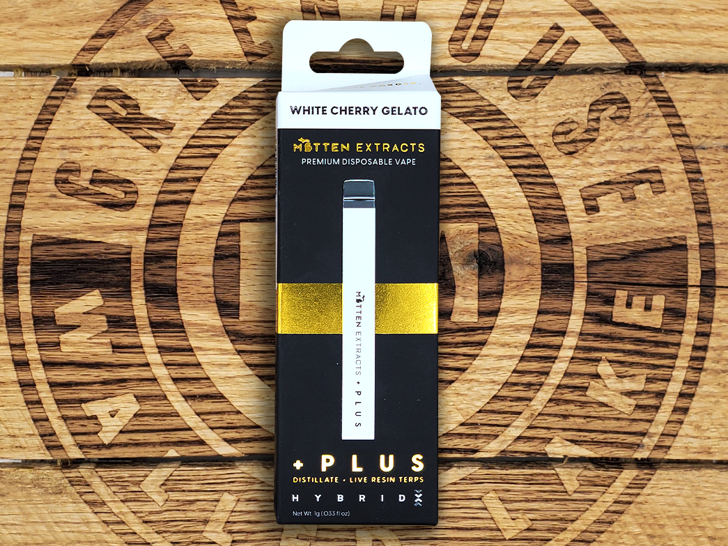 Photograph of product: Mitten Extracts | + White Cherry Gelato | 1g AIO Cart