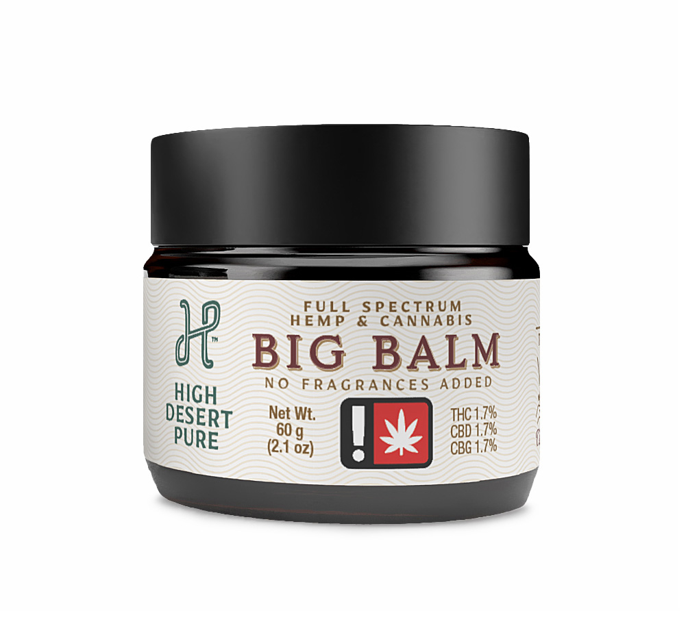Photograph of product: High Desert Pure - 1:1:1 (TH-oui:CBD:CBG) BIG BALM - (60g) - H