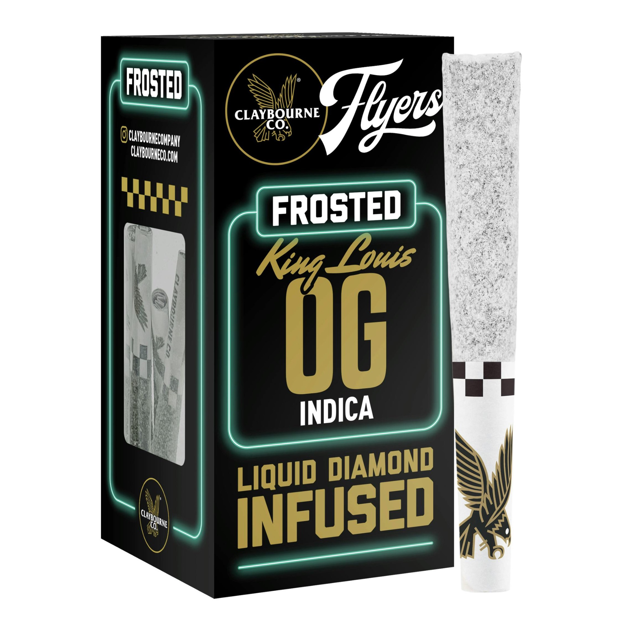 Photograph of product: CCO, 0.5g Frosted Inf. Pre-Rolls 5PK (I), King Louis OG