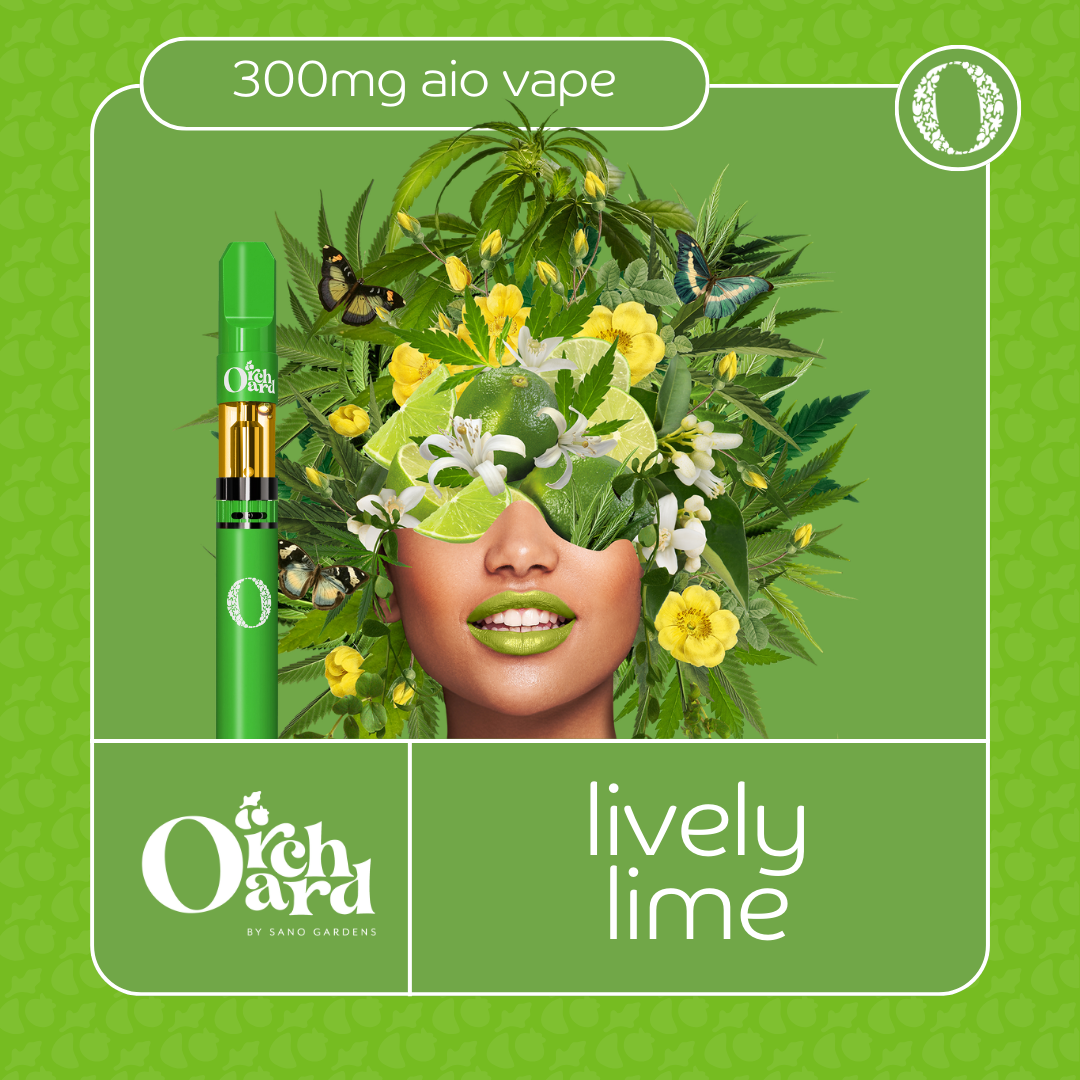 Photograph of product: (300mg) Lively Lime - Orchard Vape AIO