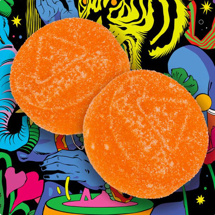 Photograph of product: Hybrid Outrageous Orange Gummies | 20 Servings