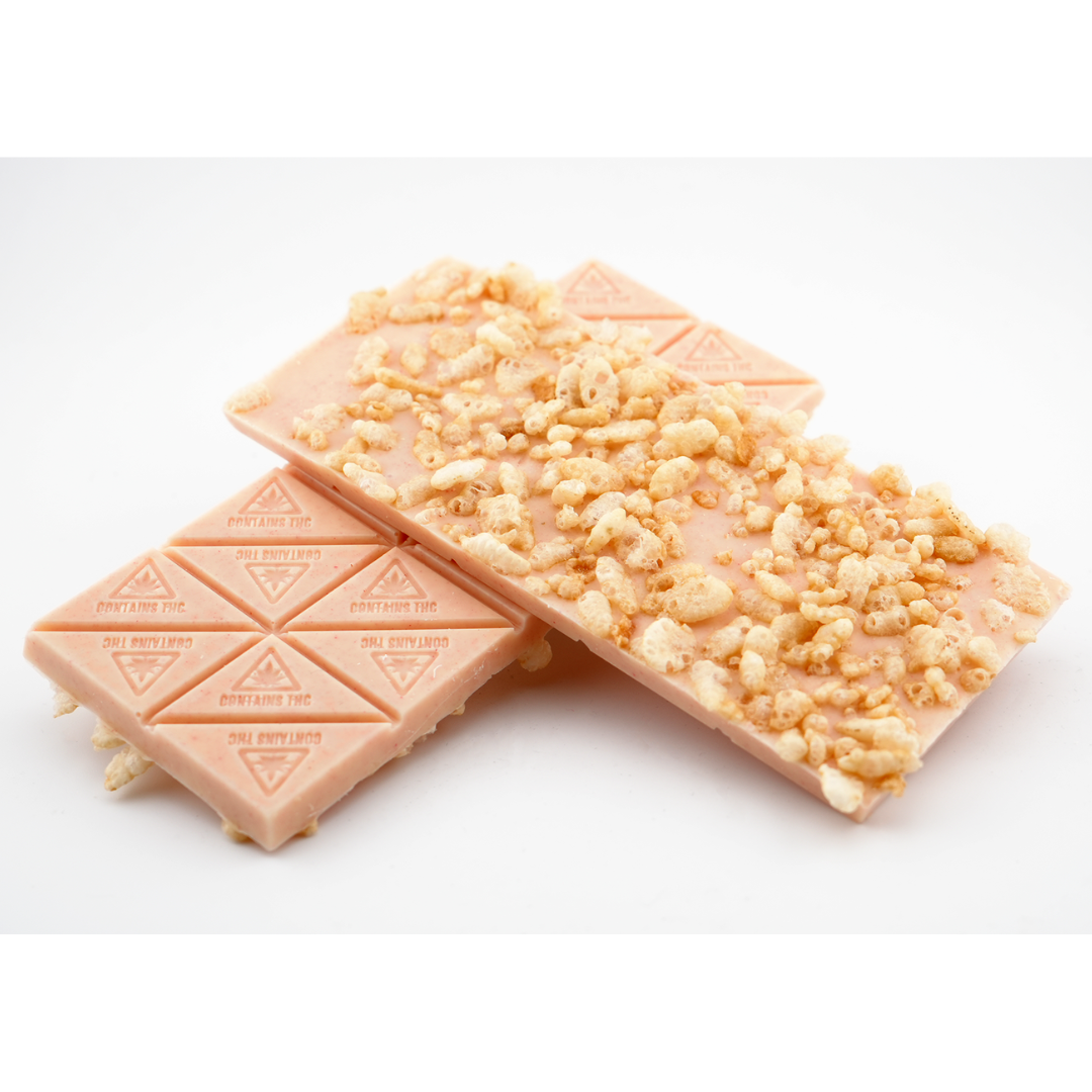 Photograph of product: Strawberry Stardust Crunch White Chocolate Bar - 5mg 20pc
