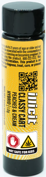 Photograph of product: Illicit Peaches & Cream (H) Cartridge 1g