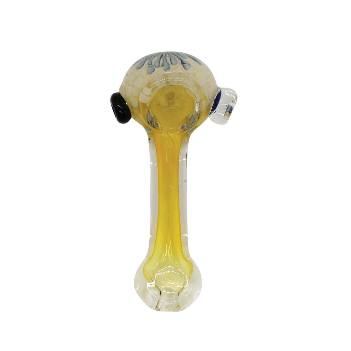 Photograph of product: 4.5" Yellow Fume Color Dot Hand Pipe