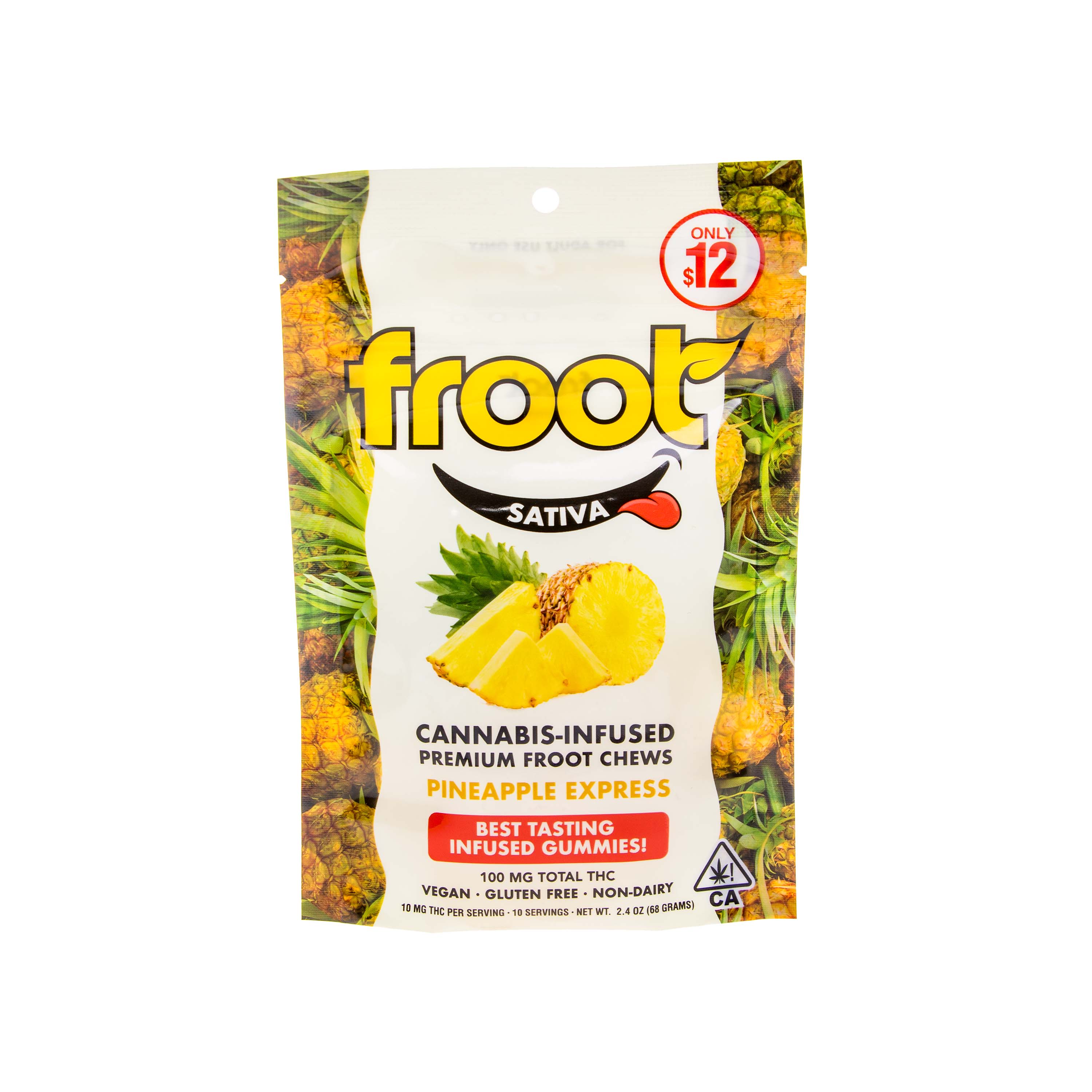 Photograph of product: Froot | Pineapple Express Gummies (100mg TH-oui)