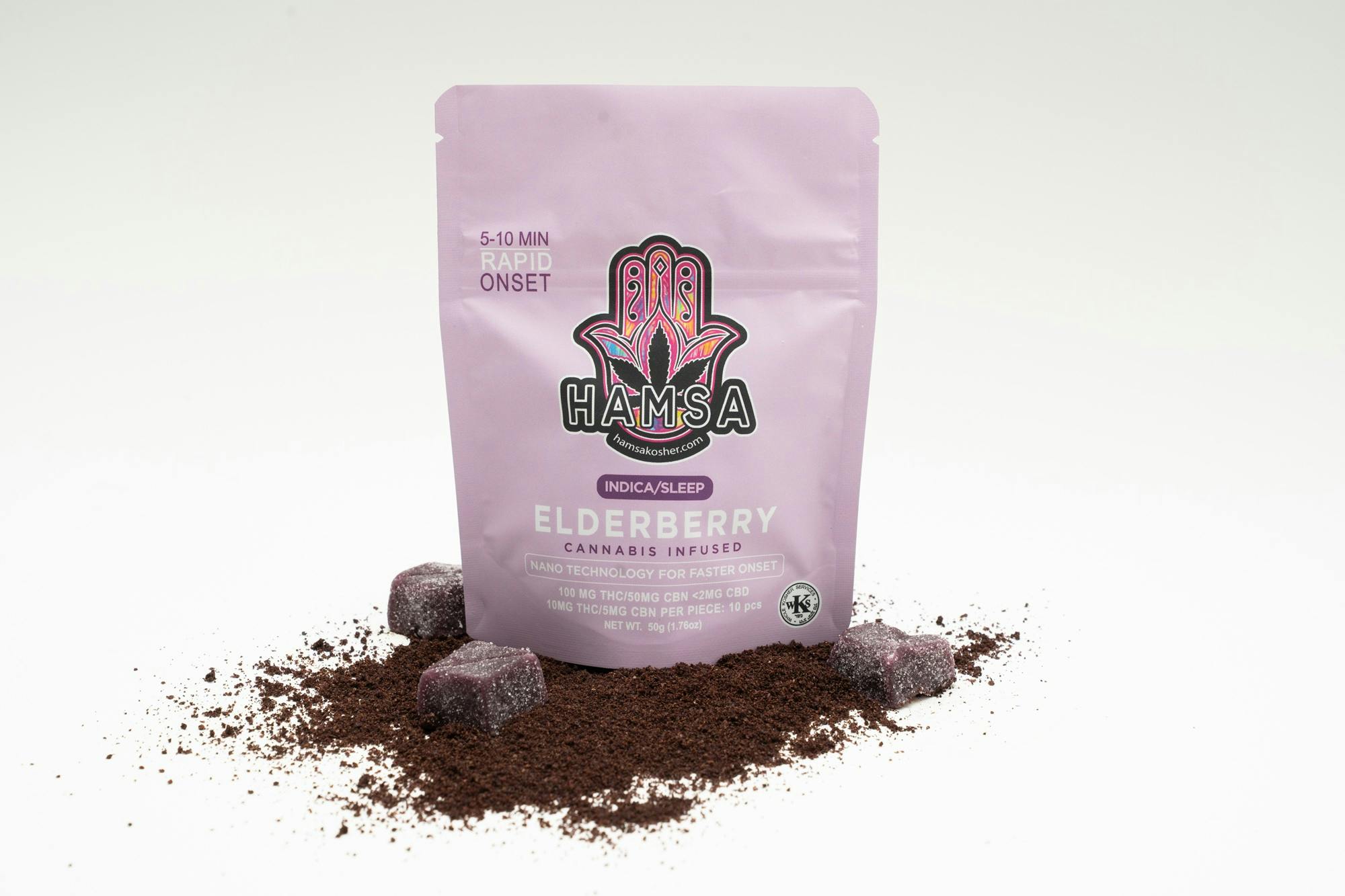 Photograph of product: Elderberry 2:1 TH-oui:CBN | Hamsa 10pk