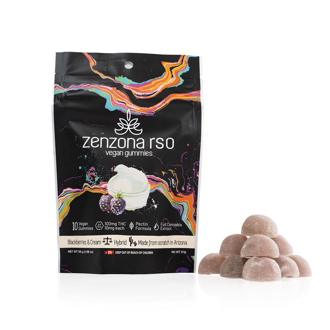 Photograph of product: Vegan Blackberries and Cream RSO Gummies | 100mg