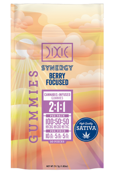 Photograph of product: Dixie Berry Focused 100mg CBG | 50mg TH-oui | 50mg CBD