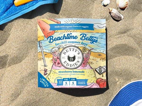 Photograph of product: Betty's Eddies | Strawberry Lemonade + CBG Fast Acting | 50mg | 10pk