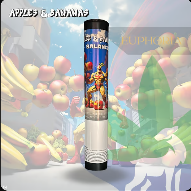 Photograph of Product: Euphoria - Pre-roll 1g - Apples & Bananas