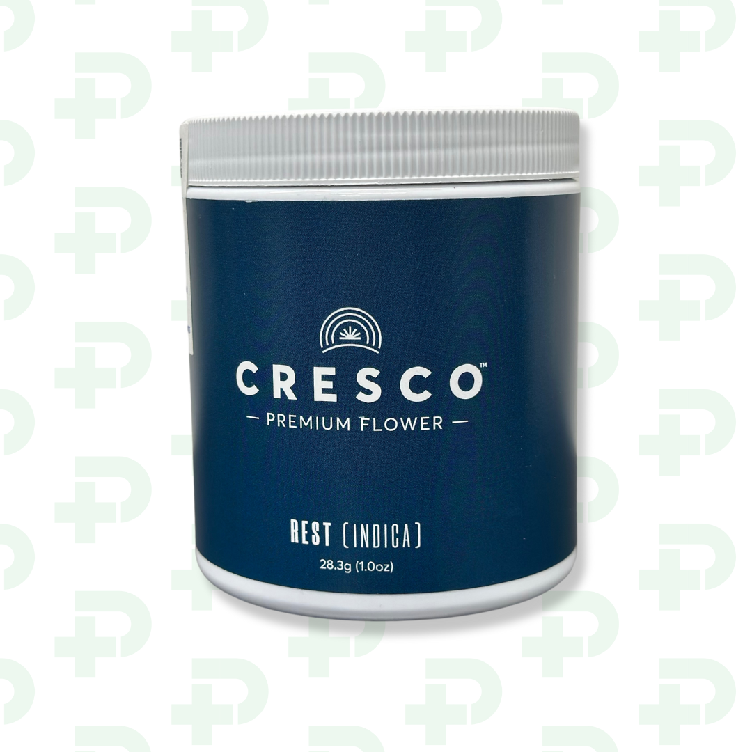 Photograph of product: Cresco Prepack OZ Jar - Oui'd - LA Kush Cake x Candy Rain - 28g