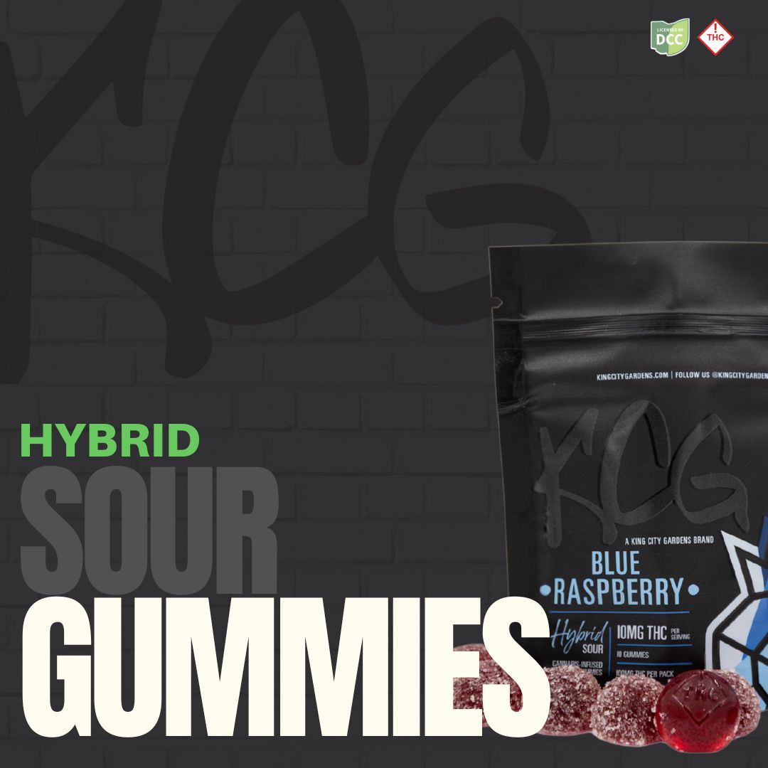 Photograph of product: Sour Blue Raspberry Gummies 10-pack | 100mg