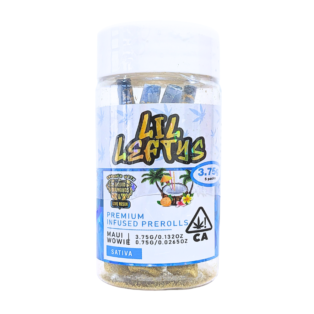 Photograph of product: Left Coast Lil Leftys Infused 5Pk 3.75g - Maui Wowie (S)